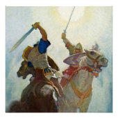 "The Sword Battle War Fierce" von NC Wyeth Fotodruck (Vorne)