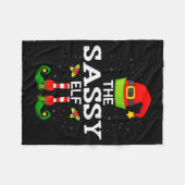 The Sy Elf Christmas Family Matching Pajama Fleecedecke (Vorderseite (Horizontal))