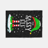 The Sy Elf Christmas Family Matching Xmas Group Fu Fleecedecke (Vorderseite (Horizontal))