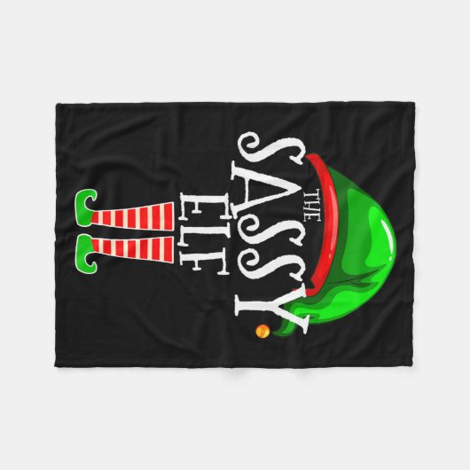 The Sy Elf Family Matching Group Christmas Gift Fu Fleecedecke (Vorderseite (Horizontal))