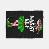 The Sy Elf Xmas Funny Christmas Matching Family Pa Fleecedecke (Vorderseite (Horizontal))