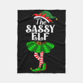 The Sy Elf Xmas Funny Christmas Matching Family Pa Fleecedecke (Vorderseite)