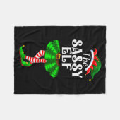 The Sy Elf Xmas Funny Christmas Matching Family Pa Fleecedecke (Vorderseite (Horizontal))
