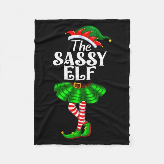 The Sy Elf Xmas Funny Christmas Matching Family Pa Fleecedecke (Vorderseite)