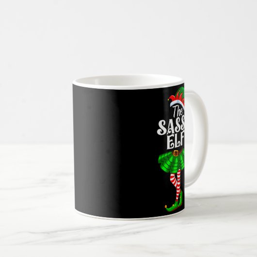 The Sy Elf Xmas Funny Christmas Matching Family Pa Kaffeetasse (VorderseiteRechts)