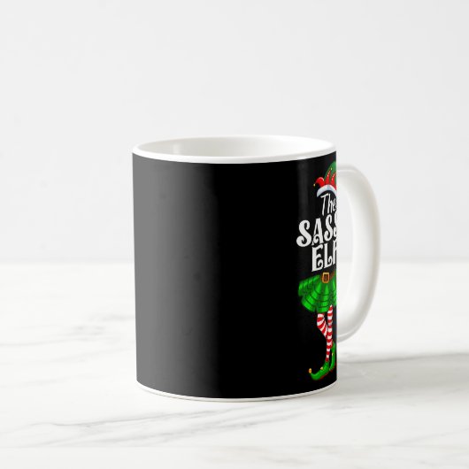 The Sy Elf Xmas Funny Christmas Matching Family Pa Kaffeetasse (VorderseiteRechts)