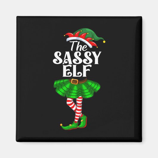 The Sy Elf Xmas Funny Christmas Matching Family Pa Magnet (Vorne)