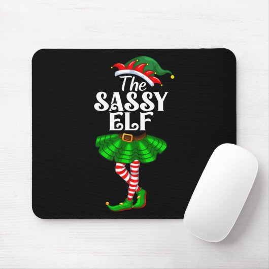 The Sy Elf Xmas Funny Christmas Matching Family Pa Mousepad (Mit Mouse)