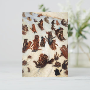 The Tabby Toboggan Club von Louis William Wain Begleitkarte