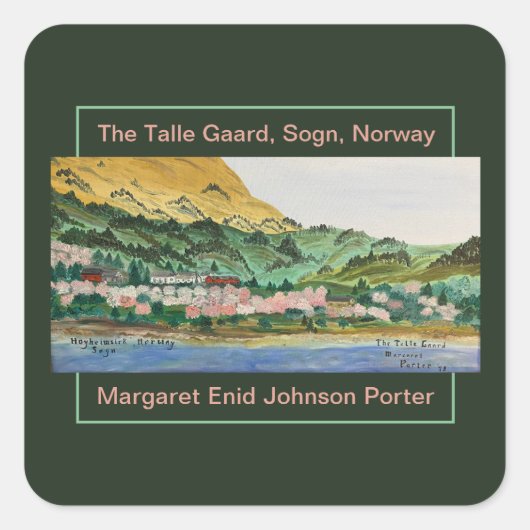 The Talle Gaard (The Talla Farm) '78 MEJP Fine Art Quadratischer Aufkleber (Vorderseite)