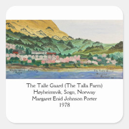 The Talle Gaard (The Talla Farm) '78 MEJP Quadratischer Aufkleber