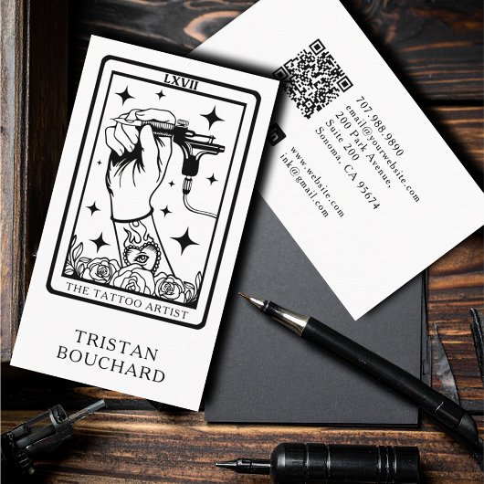 The Tattoo Artist Tarot Business Card Visitenkarte