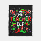 The Teacher Elf Costume Pajamas Pjs Christmas Xmas Fleecedecke (Vorderseite)