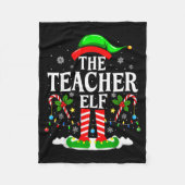 The Teacher Elf Funny Xmas Teachers Christmas Teac Fleecedecke (Vorderseite)
