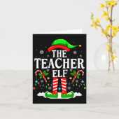 The Teacher Elf Funny Xmas Teachers Christmas Teac Karte (Gelbe Blume)