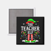 The Teacher Elf Funny Xmas Teachers Christmas Teac Magnet (Vorderseite/Rückseite)