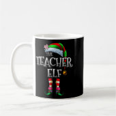 The Teacher Elf Shirt Matching Family Funny Christ Kaffeetasse (Links)