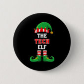 The Tech Elf Shirt Christmas For It Guy Tech Suprt Button (Vorderseite)