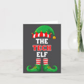 The Tech Elf Shirt Christmas For It Guy Tech Suprt Karte (Vorderseite)
