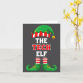 The Tech Elf Shirt Christmas For It Guy Tech Suprt Karte (Gelbe Blume)