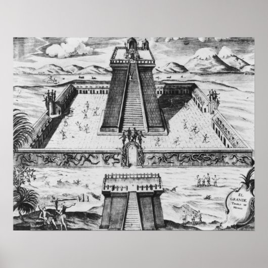 The Templo Mayor at at Tenochtitlan Poster (Vorne)