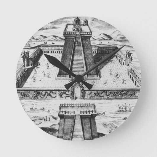 The Templo Mayor at Tenochtitlan Runde Wanduhr (Vorderseite)