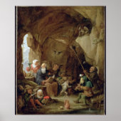 The Temptation of St. Anthony in a Rocky Cavern Poster (Vorne)