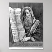 The Ten Commandments In Hebrew Print Poster (Vorne)