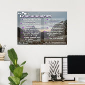 The Ten Commandments on Mt. Sinai Poster (Heimbüro)