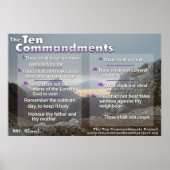 The Ten Commandments on Mt. Sinai Poster (Vorne)