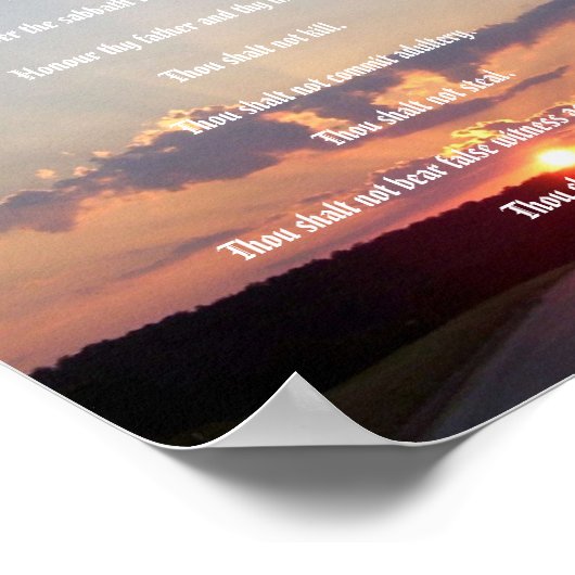 The Ten Commandments - Sunset #3 Poster (Ecke)