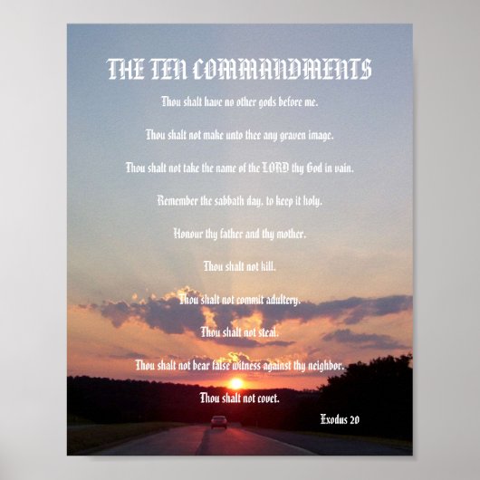 The Ten Commandments - Sunset #3 Poster (Vorne)