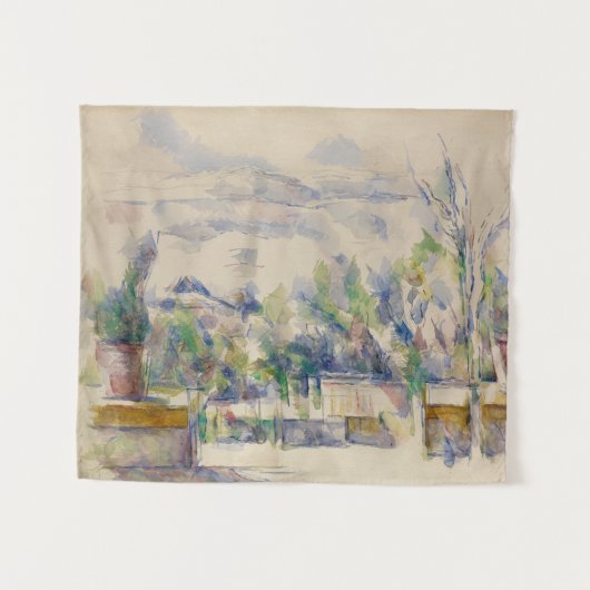 The Terrace at the Garden at Les Lauves, Cezanne Wandteppich (Vorderseite (Horizontal))