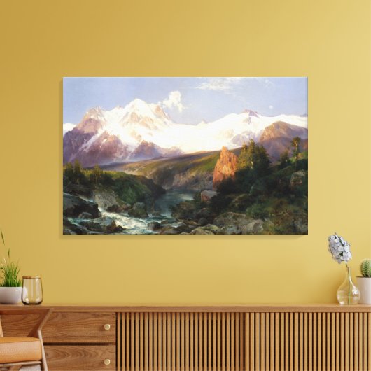 The Teton Range von Thomas Moran Leinwanddruck (Insitu (Wohnzimmer))