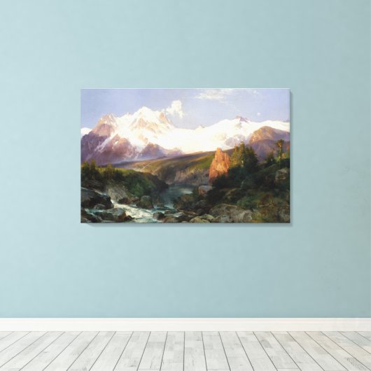 The Teton Range von Thomas Moran Leinwanddruck (Insitu (Holzboden))