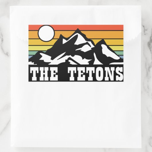 The Tetons Rechteckiger Aufkleber (Tasche)