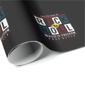the texture of rock and roll music is freedom free geschenkpapier (Rolleneckpunkt)