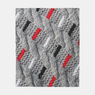 the texture of the knitted fabric with a striped p fleecedecke