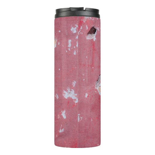 The texture of the old wall with scratches, cracks thermosbecher (Rückseite)