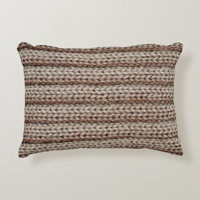 the texture of the plain knitted fabric , brown dekokissen (Vorderseite)
