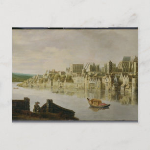 The Thames at Westminster Stairs, c.1630 (öl on p Postkarte