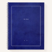 The Thesis | Indigo Leather & Silver Graduation Notizblock (Vorderseite)