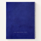 The Thesis | Indigo Leather & Silver Graduation Notizblock (Rückseite)