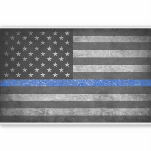 The Thin Blue Line Aufkleber (Vorderseite)