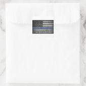 The Thin Blue Line  Quadratischer Aufkleber (Tasche)