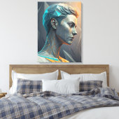 The Thinker 2.0 Abstract Geometric Canvas Print Leinwanddruck (Insitu (Schlafzimmer))