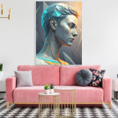The Thinker 2.0 Abstract Geometric Canvas Print Leinwanddruck (Insitu (Wohnzimmer))
