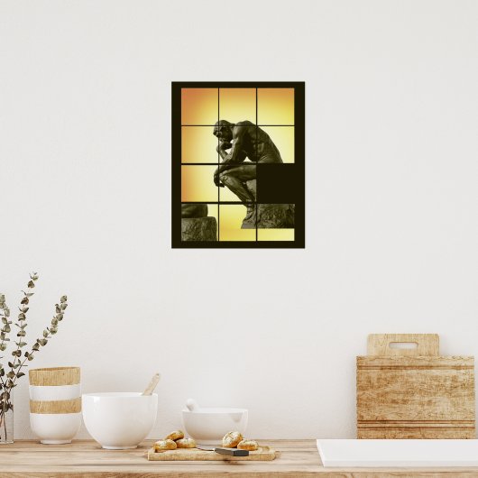 The Thinker, image schiebt Puzzle-Spiel, Le Penseu Poster (Küche)