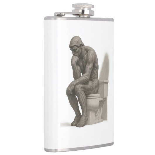 The Thinker on the Throne – Classical Charcoal Sty Flachmann (Rechts)