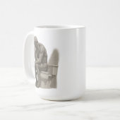 The Thinker on the Throne – Classical Charcoal Sty Kaffeetasse (Vorderseite Links)